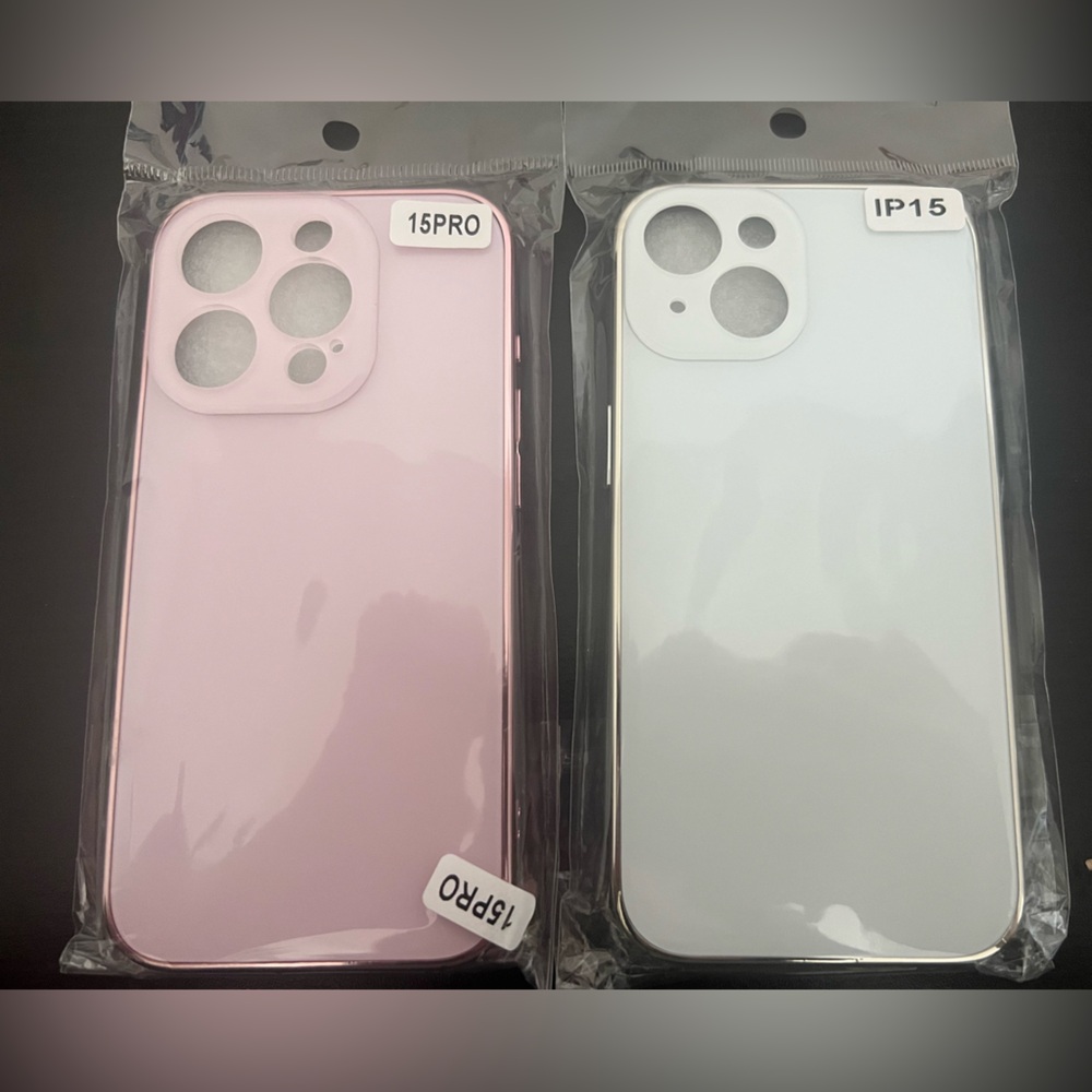 Pink and White Phone Cases for iPhone 15 Pro/15